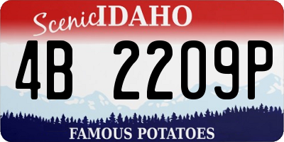 ID license plate 4B2209P