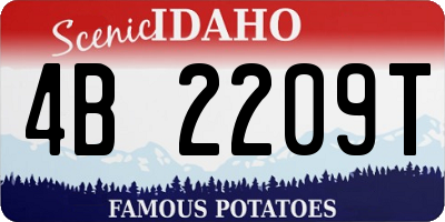 ID license plate 4B2209T