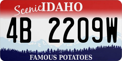 ID license plate 4B2209W