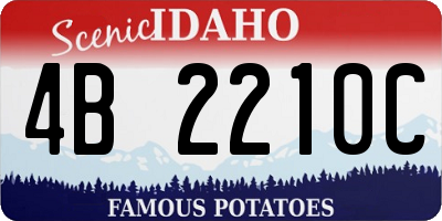 ID license plate 4B2210C