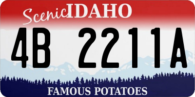 ID license plate 4B2211A