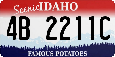 ID license plate 4B2211C