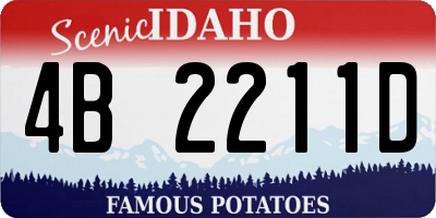 ID license plate 4B2211D