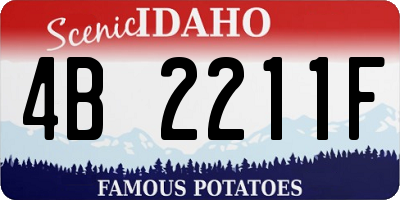 ID license plate 4B2211F