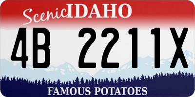 ID license plate 4B2211X