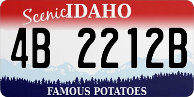 ID license plate 4B2212B