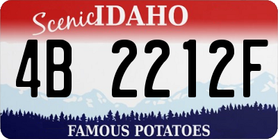 ID license plate 4B2212F