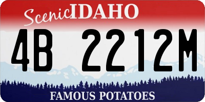 ID license plate 4B2212M