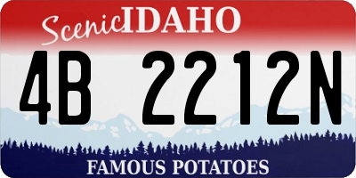ID license plate 4B2212N