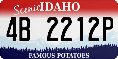 ID license plate 4B2212P