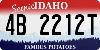 ID license plate 4B2212T
