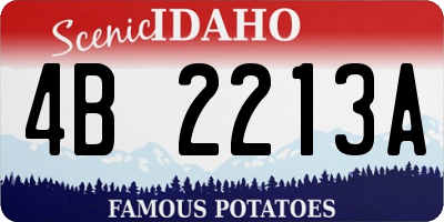 ID license plate 4B2213A