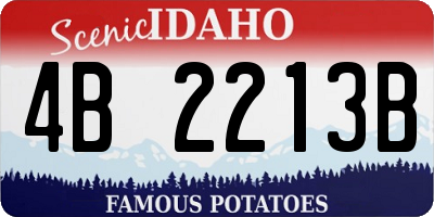 ID license plate 4B2213B
