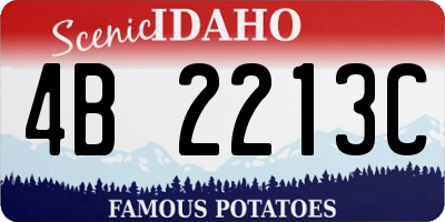 ID license plate 4B2213C
