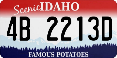 ID license plate 4B2213D
