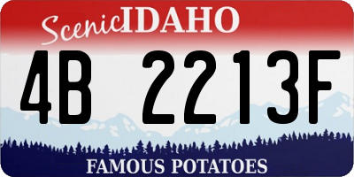 ID license plate 4B2213F