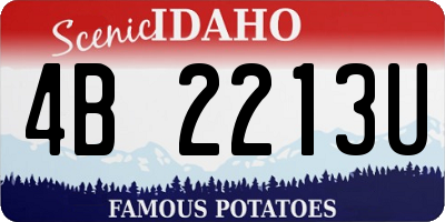ID license plate 4B2213U
