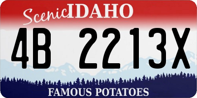 ID license plate 4B2213X