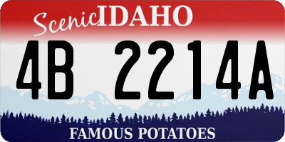 ID license plate 4B2214A