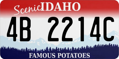 ID license plate 4B2214C