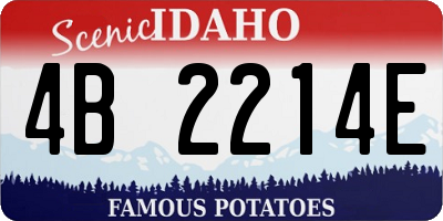 ID license plate 4B2214E