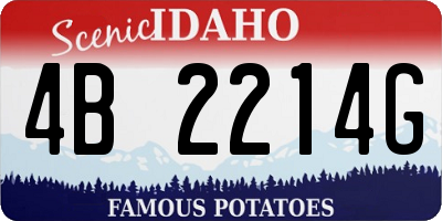 ID license plate 4B2214G