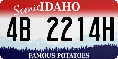 ID license plate 4B2214H