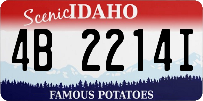 ID license plate 4B2214I