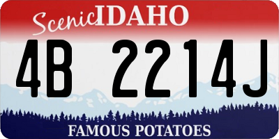 ID license plate 4B2214J