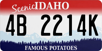 ID license plate 4B2214K