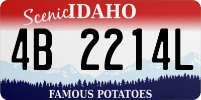 ID license plate 4B2214L