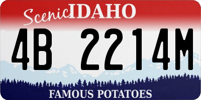 ID license plate 4B2214M