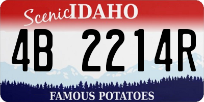 ID license plate 4B2214R