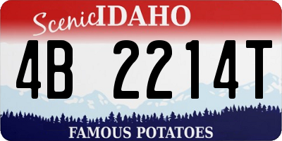 ID license plate 4B2214T