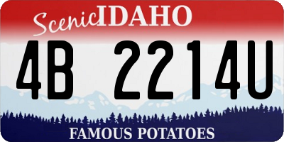 ID license plate 4B2214U