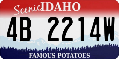 ID license plate 4B2214W