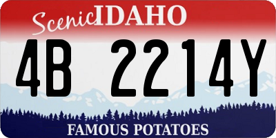 ID license plate 4B2214Y