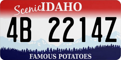 ID license plate 4B2214Z