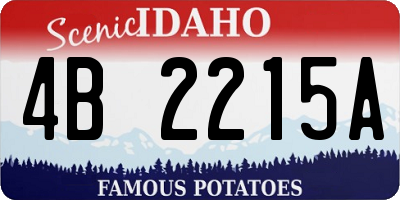 ID license plate 4B2215A