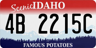 ID license plate 4B2215C