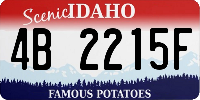 ID license plate 4B2215F