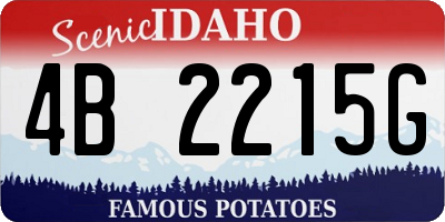 ID license plate 4B2215G