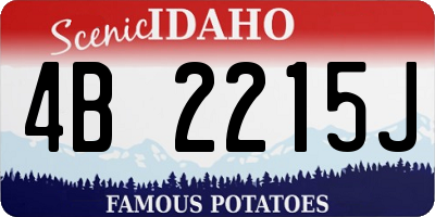 ID license plate 4B2215J