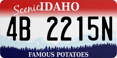ID license plate 4B2215N