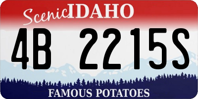 ID license plate 4B2215S