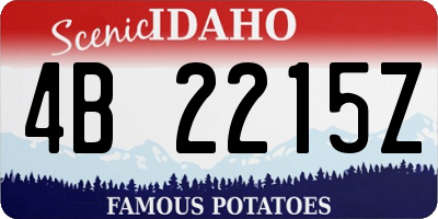 ID license plate 4B2215Z