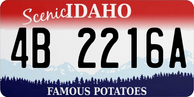 ID license plate 4B2216A
