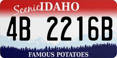 ID license plate 4B2216B
