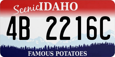 ID license plate 4B2216C