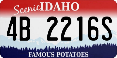 ID license plate 4B2216S